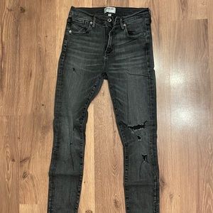Agolde black ripped skinny jeans